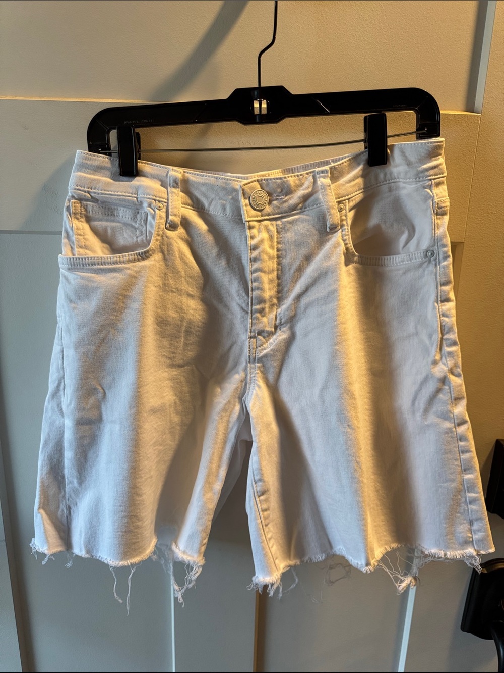 Kut from the Kloth White Denim Cutoff Shorts